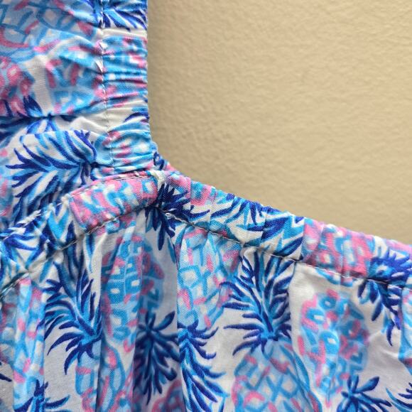 Simply Southern NWT Pineapple Print Ruffle Sleeves Tiered Dress Size Large - Picture 4 of 7